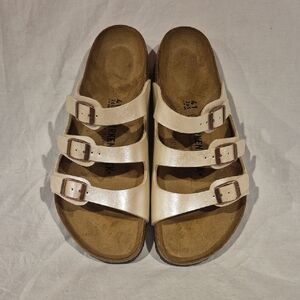 Brand New - Birkenstock Florida Sandal - Graceful Pearl White - Size 41 Womens10